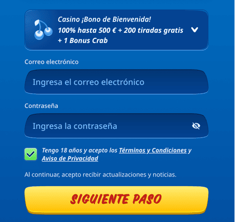 REGISTRO Sg casino